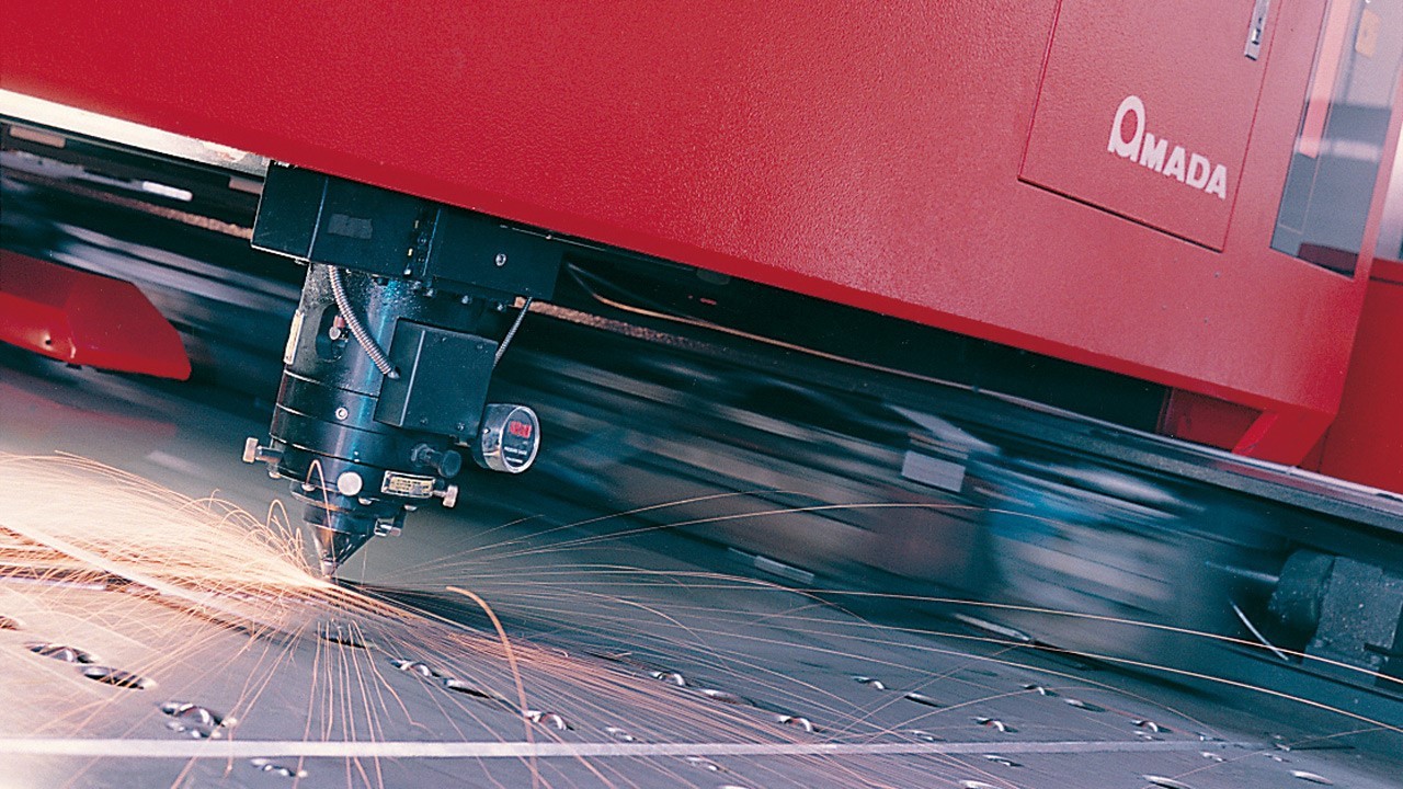 CNC laser cutting in production